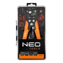 Automatyczny ściągacz izolacji, 230 szt konektorów, NEO TOOLS