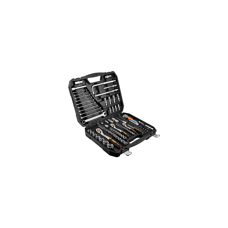 Zestaw kluczy nasadowych, 10-070, 126 szt, stal chromowo-wanadowa, Neo Tools