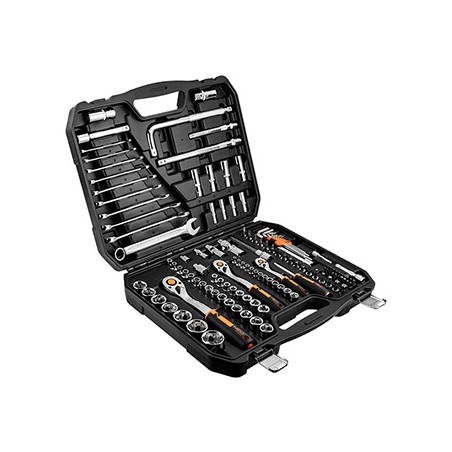 Zestaw kluczy nasadowych, 10-070, 126 szt, stal chromowo-wanadowa, Neo Tools