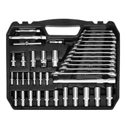 Zestaw kluczy nasadowych, 10-220, 220 szt, rozmiary 1/4, 1/2, 3/8, walizka, NEO TOOLS