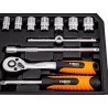 Zestaw kluczy nasadowych, 10-230, 20 szt, rozmiar 1/4, walizka, NEO TOOLS