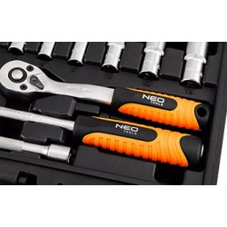 Zestaw kluczy nasadowych, 10-231, 23 szt, rozmiar 1/4, walizka, NEO TOOLS