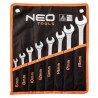 Klucze płasko-oczkowe, 09-751, zestaw 8 szt, 6-19 mm, NEO TOOLS