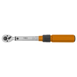 Klucz dynamometryczny z zestawem końcówek, 08-821, 21 szt, rozmiar 1/4,  5 - 25 Nm, walizka,, NEO TOOLS