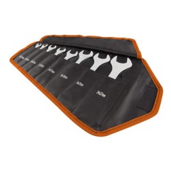 Klucze płaskie dwustronne, 09-860, Zestaw 8szt, 5.5-27 mm, MIĘKKIE ETUI, NEO TOOLS