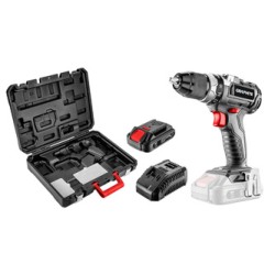 Wiertarko-wkrętarka, zasilanie akumulatorem, 58G019-SET1, wiertarko-wkrętarka / bateria / ładowarka / box, 18V, zestaw 4 element