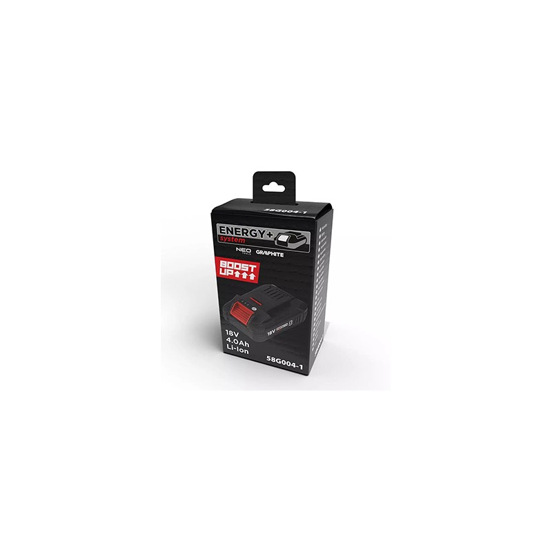Akumulator, zasilanie akumulatorem, 58G004-1, 18V, Li-Ion, 4Ah, Energy+, Battery Boost, Graphite