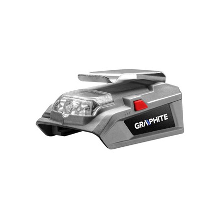Adapter USB + latarka LED, 18V, Energy+, Graphite