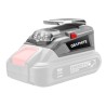 Adapter USB + latarka LED, 18V, Energy+, Graphite