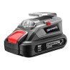 Adapter USB + latarka LED, 18V, Energy+, Graphite