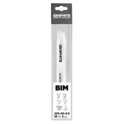Brzeszczot bagnetowy z 57H953, 2szt w opak, do 58G960, 225x20x0.9mm, 18 TPI, Graphite