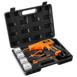 Lutownica do plastiku 50W, 4 typy zszywek po 50szt , 230V 50Hz, pomarańczowa