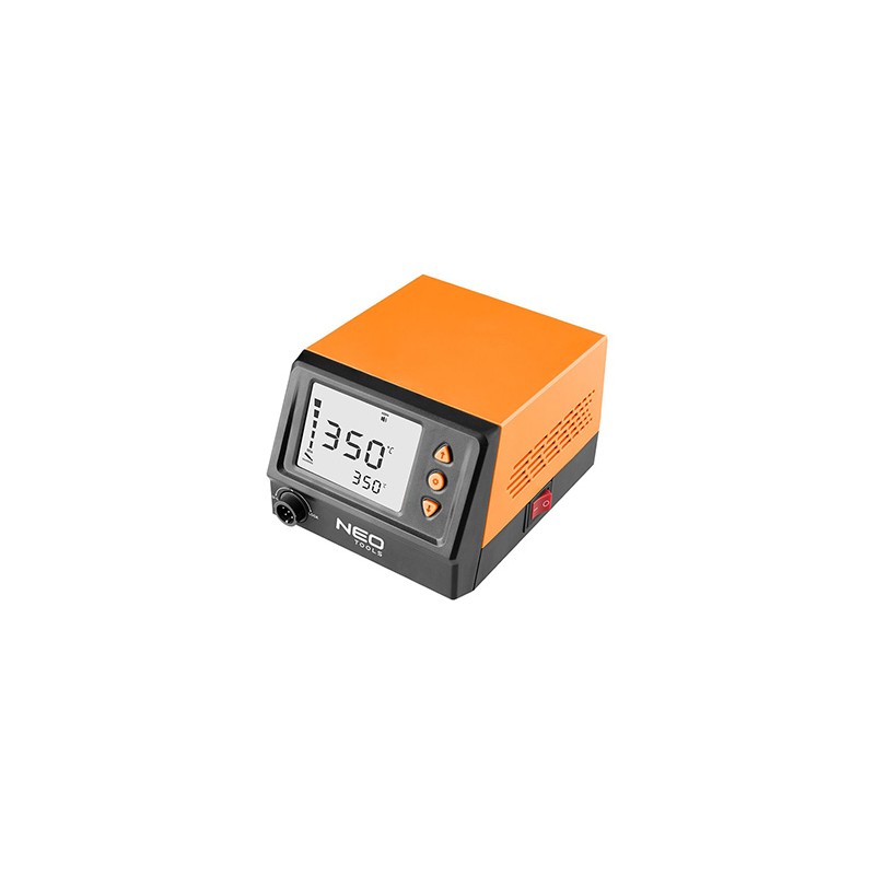 Stacja lutownicza 60W, NEO TOOLS Wyświetlacz LCD, ochrona hasłem, automatyczne wył., pomarańczowa