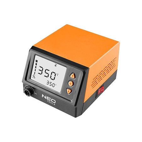 Stacja lutownicza 60W, NEO TOOLS Wyświetlacz LCD, ochrona hasłem, automatyczne wył., pomarańczowa