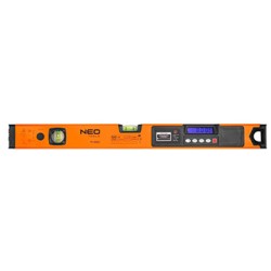 Poziomnica z wyświetlaczem elektronicznym LCD NEO TOOLS 60 cm, aluminium, pion / poziom/ kąt prosty