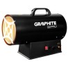 Nagrzewnica gazowa Graphite 58GE101, 3000W, do ogrzewania powierzchni w magazynach i budowach, EOL