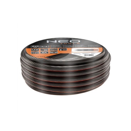 NEO TOOLS Wąż ogrodowy NEO PRO - 6 warstwowy, 20m, 3/4", 30bar, pomarańczowo-czarna, 15-843