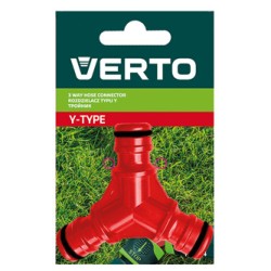 Verto rozdvojka typu Y tworzywo sztuczne,, 1/2" i 3/4", czerwona, 15G744