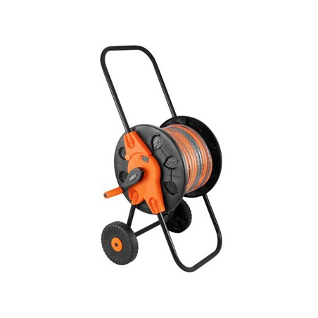 NEO TOOLS Wózek na wąż ogrodowy. składany uchwyt do 60m 1/2" lub 20m 3/4", pomarańczowo-czarny, 15-793
