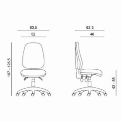 Powerton ERGO ANNA Ergonomiczny fotel biurowy, Szary