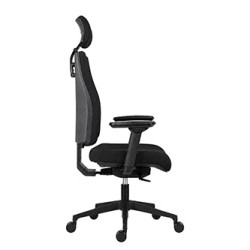Powerton ERGO JANA Ergonomiczny fotel biurowy, Czarny