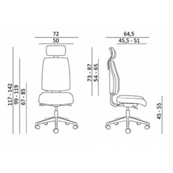 Powerton ERGO JANA Ergonomiczny fotel biurowy, Czerwony