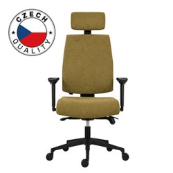 Powerton ERGO JANA Ergonomiczny fotel biurowy, żółta