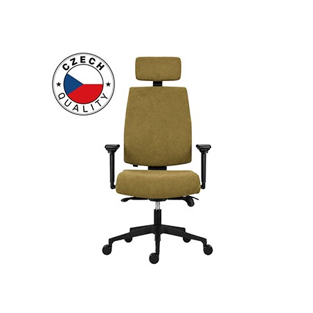 Powerton ERGO JANA Ergonomiczny fotel biurowy, żółta