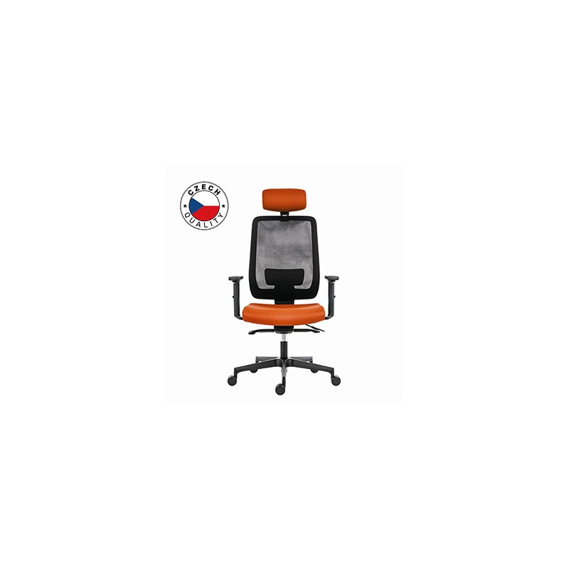 Powerton ERGO LUCIE Ergonomiczny fotel biurowy, Pomarańczowy