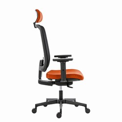 Powerton ERGO LUCIE Ergonomiczny fotel biurowy, Pomarańczowy