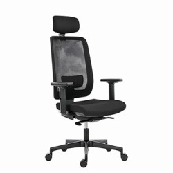 Powerton ERGO LUCIE Ergonomiczny fotel biurowy, Czarny