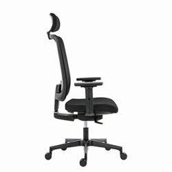 Powerton ERGO LUCIE Ergonomiczny fotel biurowy, Czarny