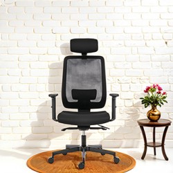 Powerton ERGO LUCIE Ergonomiczny fotel biurowy, Czarny