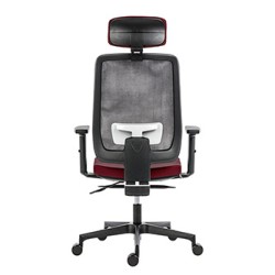 Powerton ERGO LUCIE Ergonomiczny fotel biurowy, Czerwony