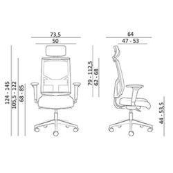 Powerton ERGO MARIE Ergonomiczny fotel biurowy, Czarny