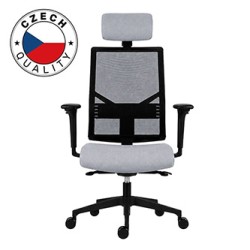 Powerton ERGO MARIE Ergonomiczny fotel biurowy, Jasnoszary
