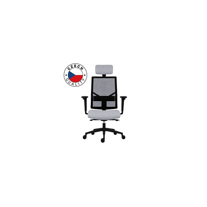 Powerton ERGO MARIE Ergonomiczny fotel biurowy, Jasnoszary