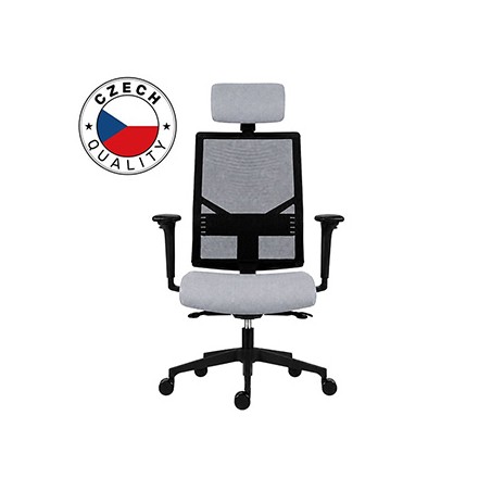 Powerton ERGO MARIE Ergonomiczny fotel biurowy, Jasnoszary