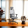 Powerton ERGO MARIE Ergonomiczny fotel biurowy, Jasnoszary