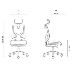 Powerton ERGO TINA Ergonomiczny fotel biurowy, Czarny