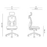 Powerton ERGO TINA Ergonomiczny fotel biurowy, Czarny