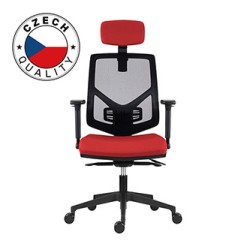 Powerton ERGO TINA Ergonomiczny fotel biurowy, Czerwony