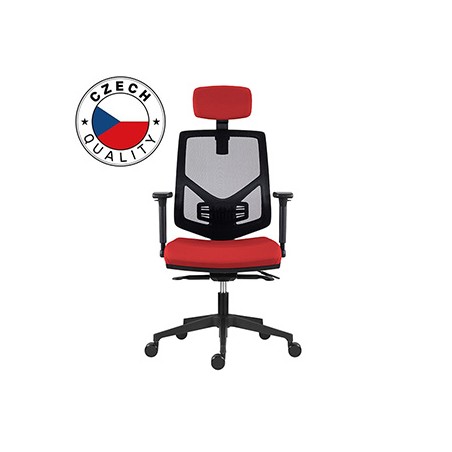 Powerton ERGO TINA Ergonomiczny fotel biurowy, Czerwony