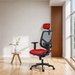Powerton ERGO TINA Ergonomiczny fotel biurowy, Czerwony