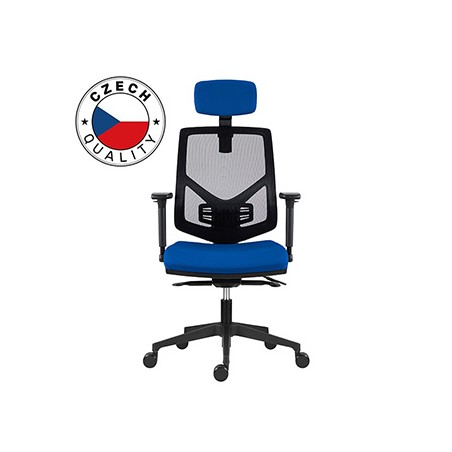 Powerton ERGO TINA Ergonomiczny fotel biurowy, Ciemny niebieski