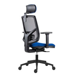 Powerton ERGO TINA Ergonomiczny fotel biurowy, Ciemny niebieski
