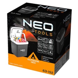 Neo Tools Lodówka podróżna 2 w 1 (chłodzenie i grzanie) 63-152, 26l, 230 V i 12 V (do zapalniczki samochodowej)
