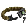 Neo Tools Bransoletka survivalowa 5w1 kompas, nóż, gwizdek, linka, krzesiwo