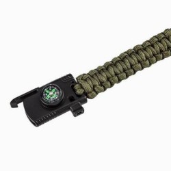 Neo Tools Bransoletka survivalowa 5w1 kompas, nóż, gwizdek, linka, krzesiwo