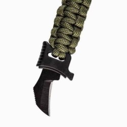 Neo Tools Bransoletka survivalowa 5w1 kompas, nóż, gwizdek, linka, krzesiwo